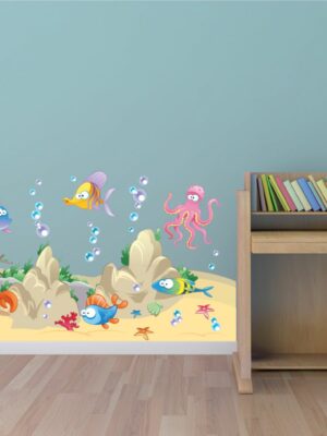 Adesivo da parete pesci "IN FONDO AL MAR" - Adesivo murale