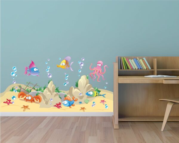 Adesivo da parete pesci "IN FONDO AL MAR" - Adesivo murale