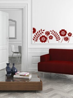 Adesivo da parete fiori "PAPAVERI TRA SPIGHE"