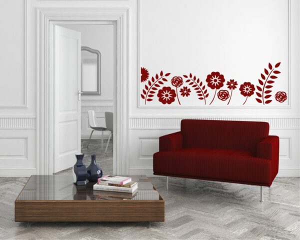 Adesivo da parete fiori "PAPAVERI TRA SPIGHE"