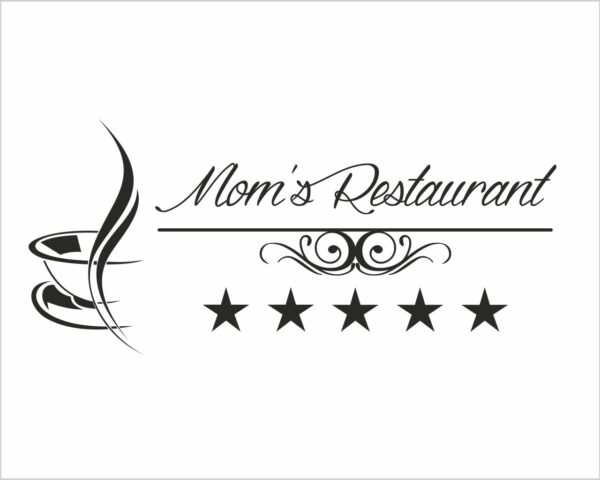 Adesivo da parete cucina "MOM'S RESTAURANT"