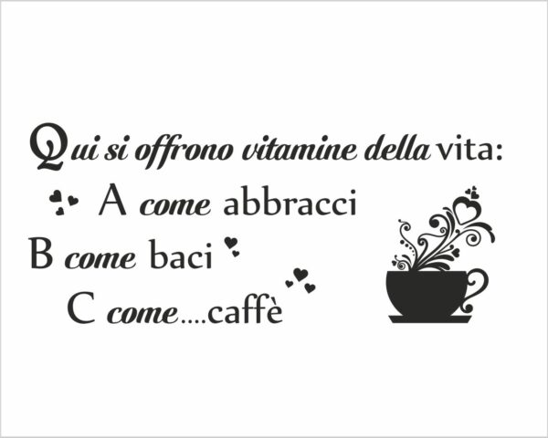 Adesivo da parete cucina "LE VITAMINE DELLA VITA"
