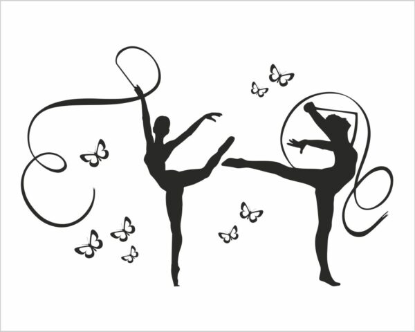 Adesivo da parete ballerine "A RITMO DI DANZA"
