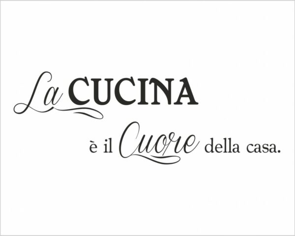 Adesivo da parete cucina "IL CUORE DELLA CASA"