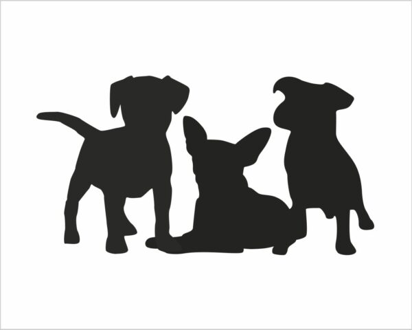 Adesivo da parete cane "AMICI A QUATTRO ZAMPE"