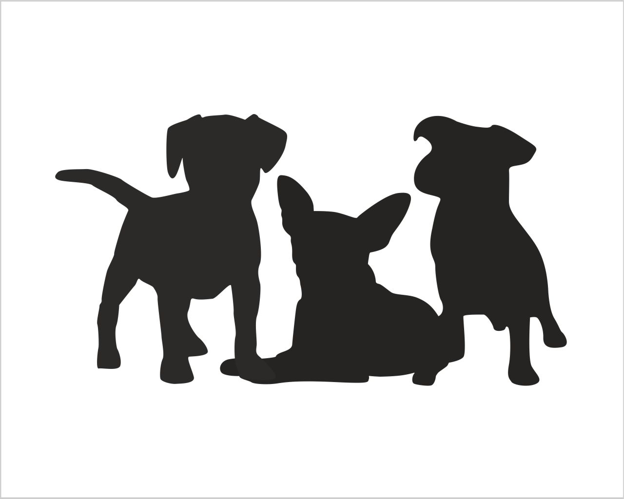 Adesivo da parete cane "AMICI A QUATTRO ZAMPE"