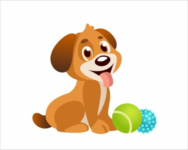 Adesivo da parete cane "CUCCIOLO GIOCHERELLONE"