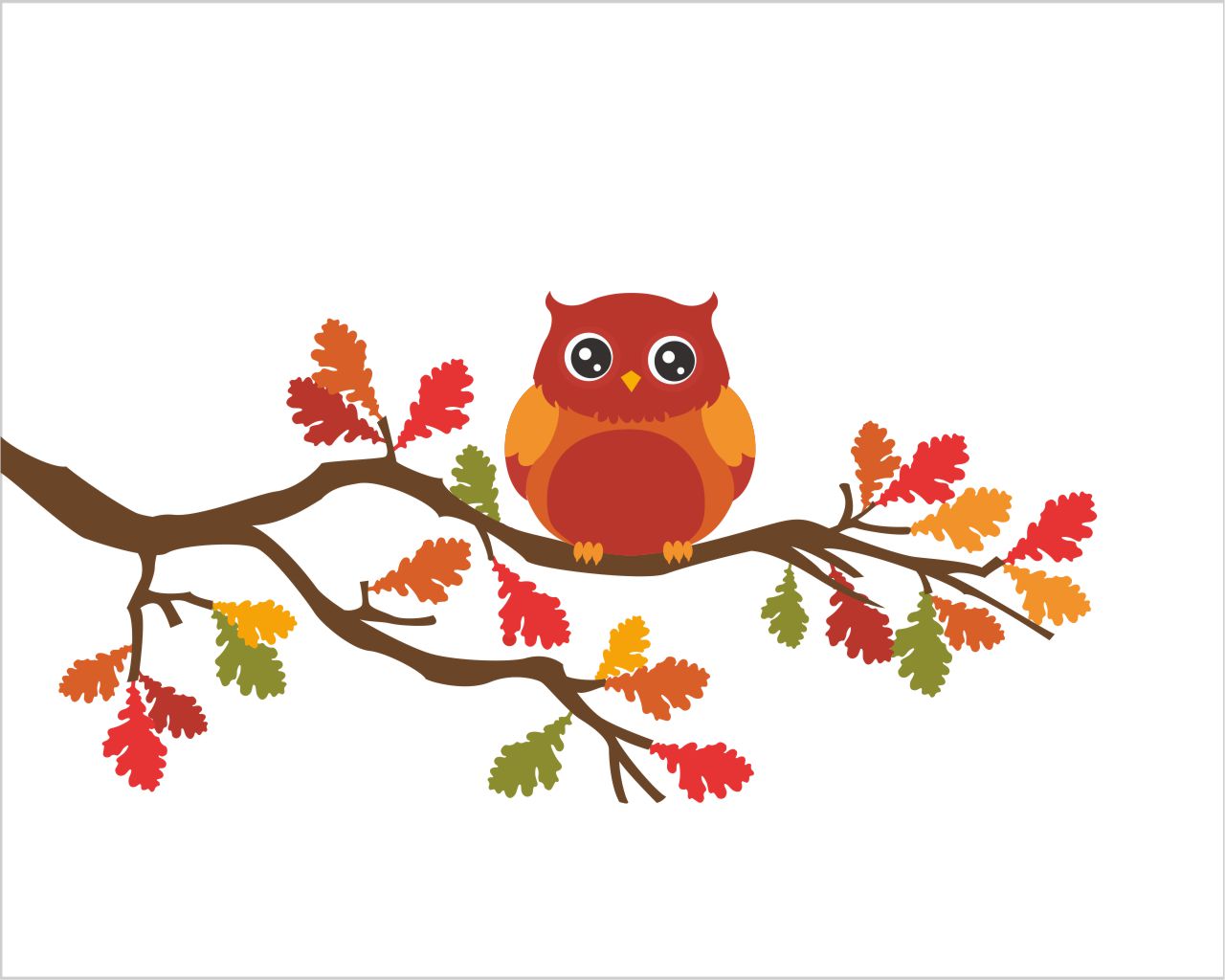 Adesivo da parete gufi "GUFETTO SOLITARIO"