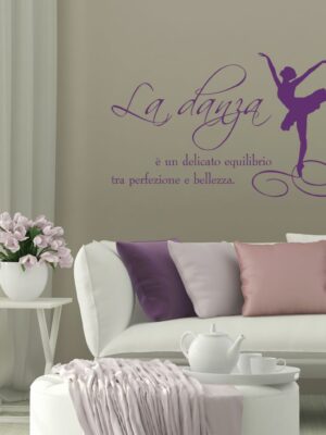 Adesivo da parete danza "UN DELICATO EQUILIBRIO"