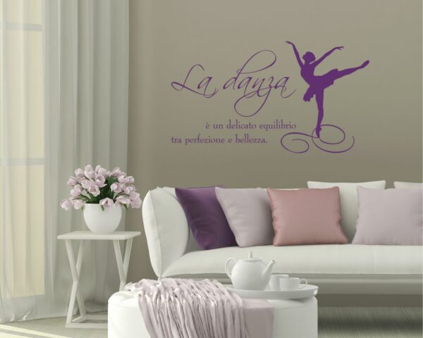 Adesivo da parete danza "UN DELICATO EQUILIBRIO"