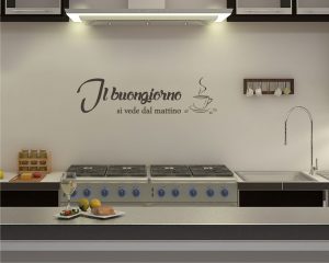 Adesivo murale-il buongiorno si vede...