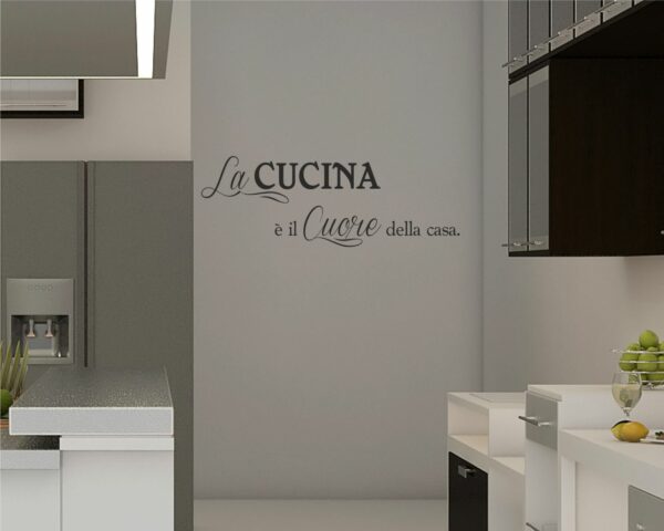 Adesivo da parete cucina "IL CUORE DELLA CASA"