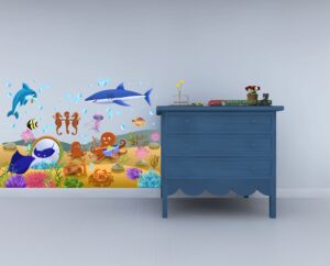 Adesivo da muro pesci "MONDO SOMMERSO" - Adesivo murale