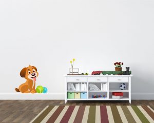 Adesivo murale-cucciolo giocherellone