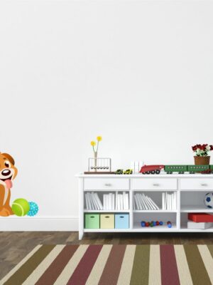 Adesivo da parete cane "CUCCIOLO GIOCHERELLONE"
