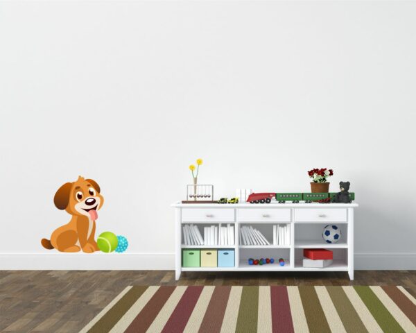 Adesivo da parete cane "CUCCIOLO GIOCHERELLONE"