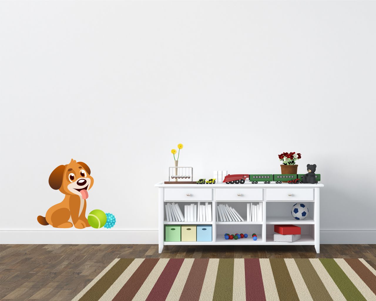 Adesivo da parete cane "CUCCIOLO GIOCHERELLONE"