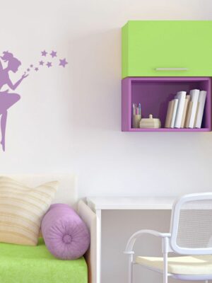 Adesivo da muro fatina "SOFFIO DI STELLE" - Adesivo murale