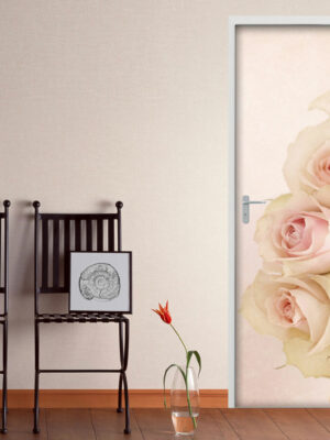 Decoro porta fiori "PICCOLE ROSE ROSA"