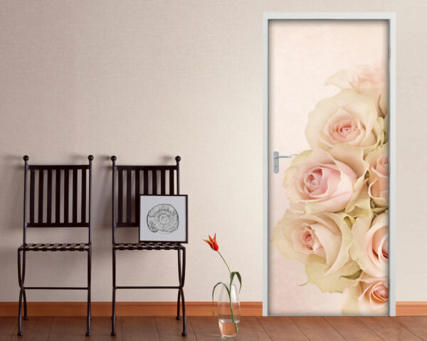 Decoro porta fiori "PICCOLE ROSE ROSA"