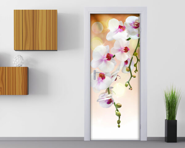 Decoro porta fiori "ORCHIDEA BIANCA"