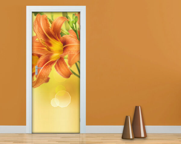 Decoro porta fiori "LILIUM ARANCIONE"