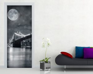 Adesivo per porte-luna piena a New York