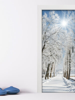 Decorazione porta natura PAESAGGIO INNEVATO