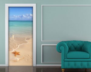 Adesivo per porte-in riva al mare