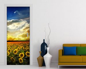 Adesivo per porte-girasoli nel campo