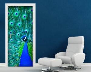 Decoro porta pavone "ARMONIA DI COLORI"