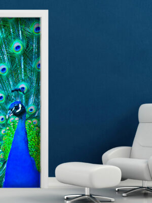 Decoro porta pavone "ARMONIA DI COLORI"