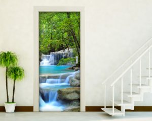 Adesivo per porte-cascate nel verde