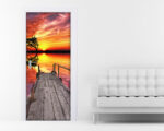 Decoro porta paesaggio "TRAMONTO SUL LAGO"