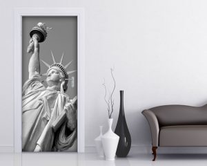 Adesivo per porte-sotto la statua della libertà
