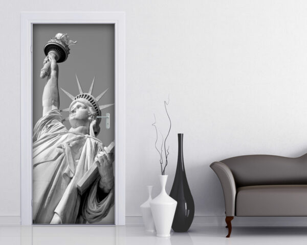 Decoro porta città "SOTTO LA STATUA DELLA LIBERTÀ"