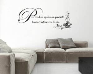 Adesivo da parete frase "QUALCOSA DI SPECIALE"