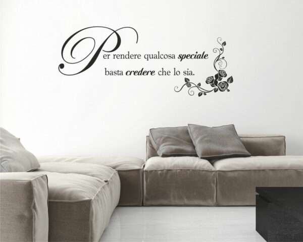 Adesivo da parete frase "QUALCOSA DI SPECIALE"