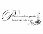 Adesivo da parete frase "QUALCOSA DI SPECIALE"