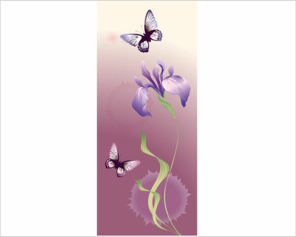 Decorazione per porte "FIORE E FARFALLE"