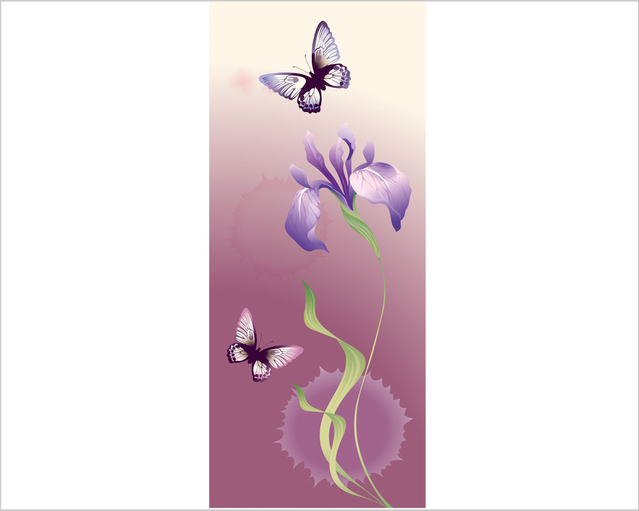 Decorazione per porte "FIORE E FARFALLE"