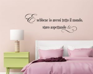 Adesivo murale-stavo aspettando te