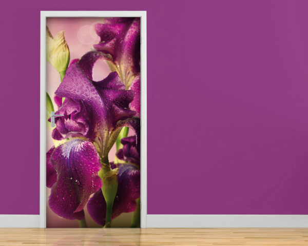 Decoro porta fiori "GOCCE DI RUGIADA SUGLI IRIS"