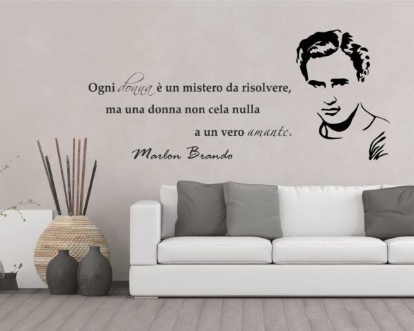 Adesivo da parete Marlon Brando "UNA DONNA..."
