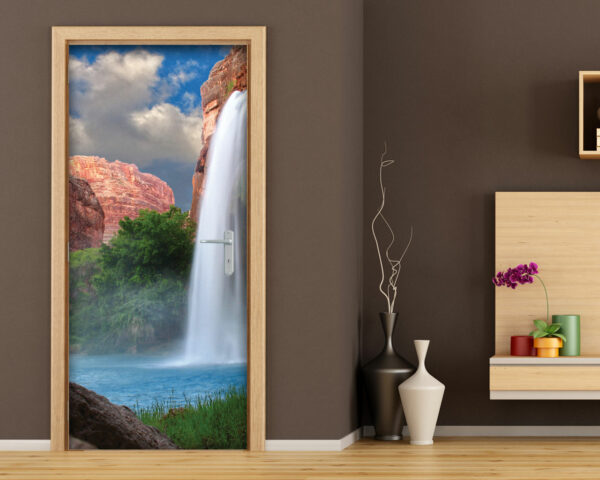 Decoro porta paesaggio cascata "SPETTACOLO NATURALE"