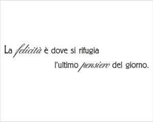 L’ultimo pensiero del giorno