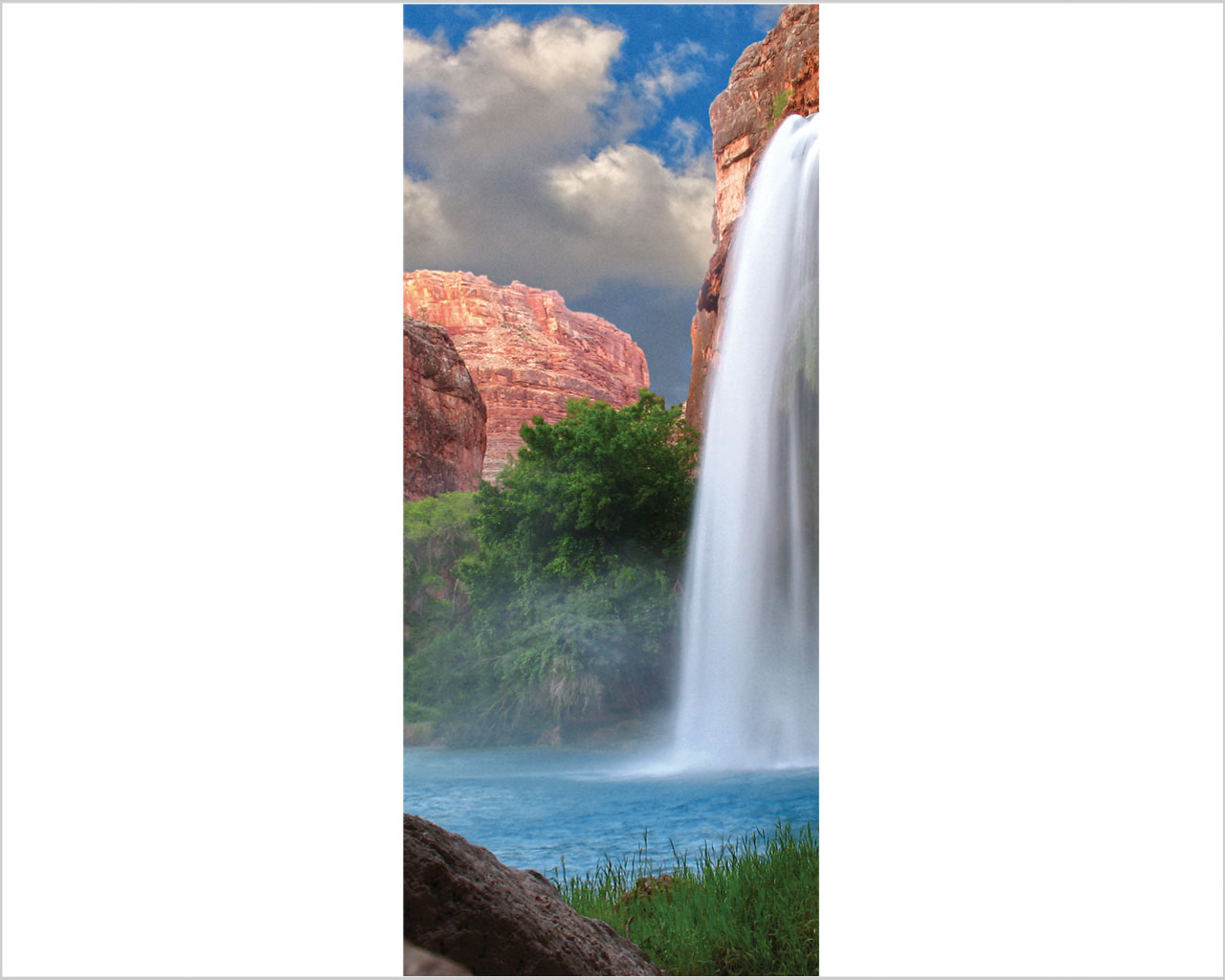 Decoro porta paesaggio cascata "SPETTACOLO NATURALE"