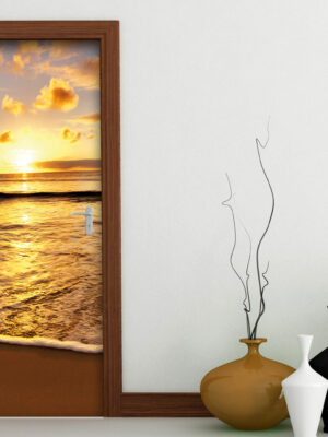 Decoro porta mare "UN SILENZIOSO TRAMONTO"
