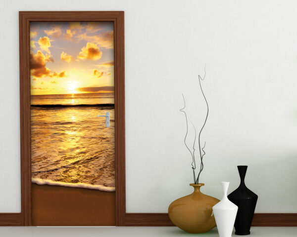 Decoro porta mare "UN SILENZIOSO TRAMONTO"