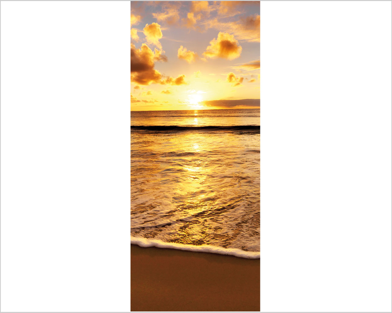 Decoro porta mare "UN SILENZIOSO TRAMONTO"